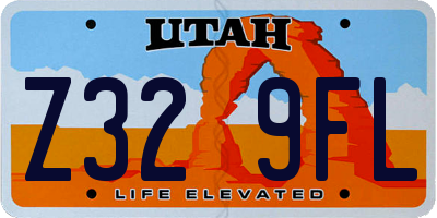 UT license plate Z329FL