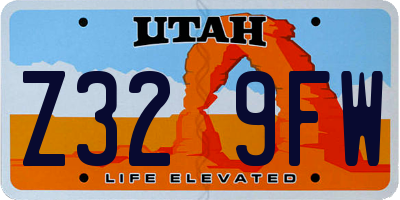 UT license plate Z329FW