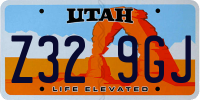 UT license plate Z329GJ