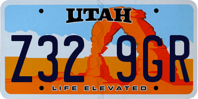 UT license plate Z329GR