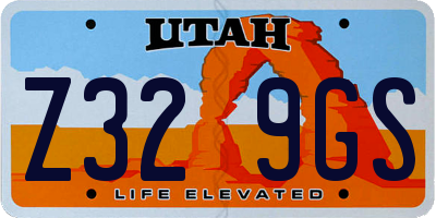 UT license plate Z329GS