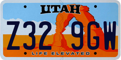 UT license plate Z329GW