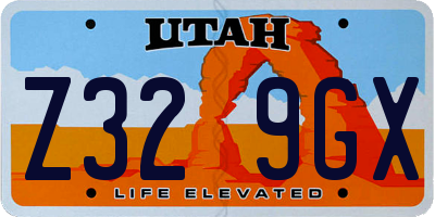 UT license plate Z329GX