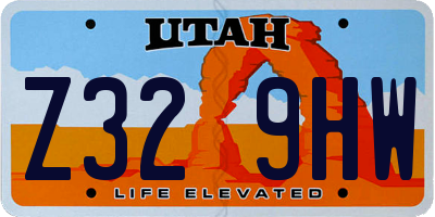 UT license plate Z329HW