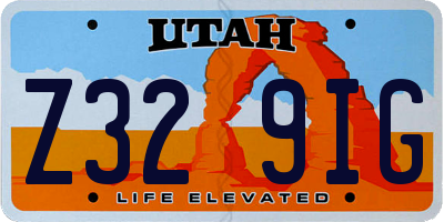 UT license plate Z329IG