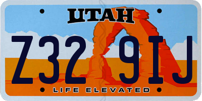 UT license plate Z329IJ