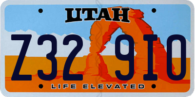 UT license plate Z329IO
