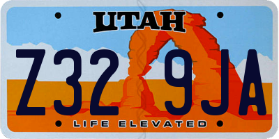 UT license plate Z329JA