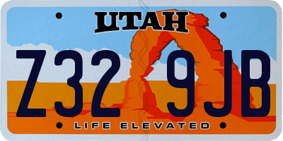 UT license plate Z329JB