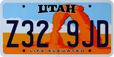 UT license plate Z329JD