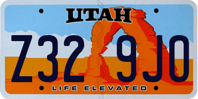 UT license plate Z329JO