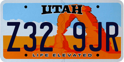 UT license plate Z329JR