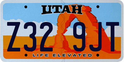 UT license plate Z329JT