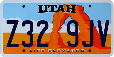 UT license plate Z329JV