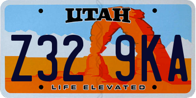 UT license plate Z329KA