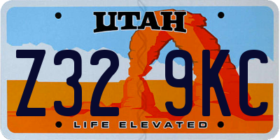 UT license plate Z329KC