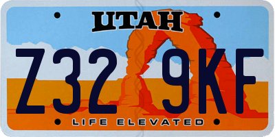 UT license plate Z329KF