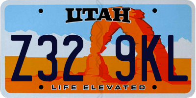 UT license plate Z329KL