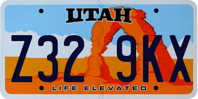 UT license plate Z329KX
