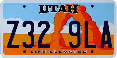 UT license plate Z329LA
