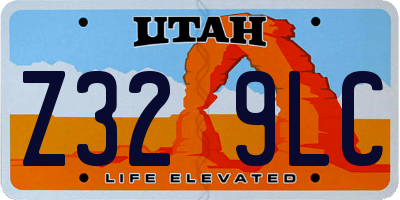 UT license plate Z329LC