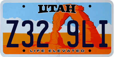 UT license plate Z329LI