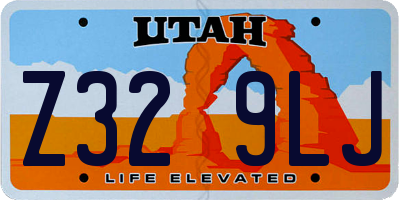 UT license plate Z329LJ