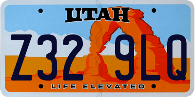 UT license plate Z329LQ