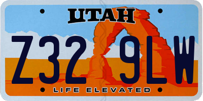 UT license plate Z329LW