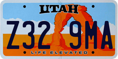 UT license plate Z329MA