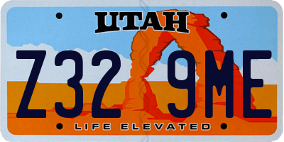 UT license plate Z329ME