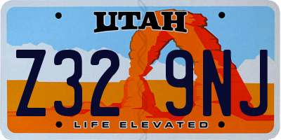 UT license plate Z329NJ