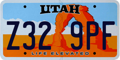 UT license plate Z329PF