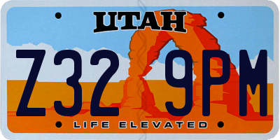 UT license plate Z329PM