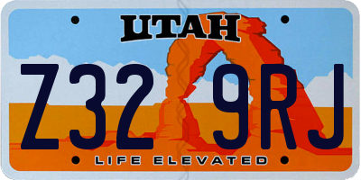 UT license plate Z329RJ