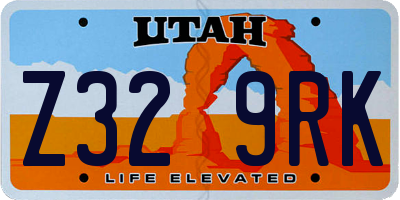 UT license plate Z329RK