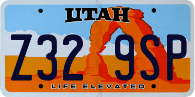UT license plate Z329SP