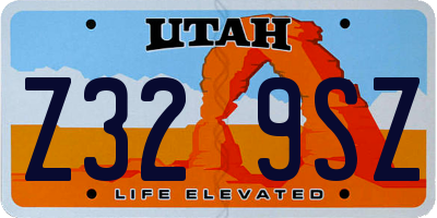 UT license plate Z329SZ