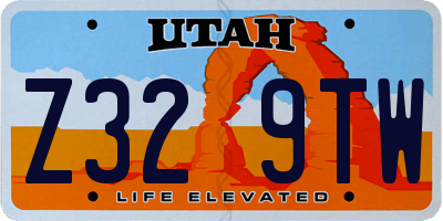 UT license plate Z329TW