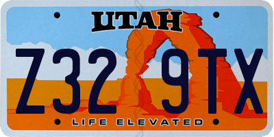 UT license plate Z329TX