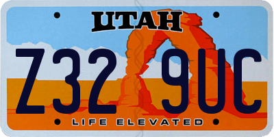 UT license plate Z329UC