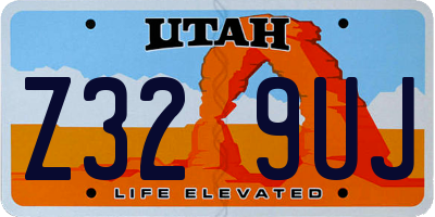 UT license plate Z329UJ