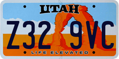 UT license plate Z329VC