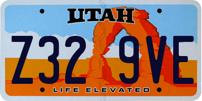 UT license plate Z329VE