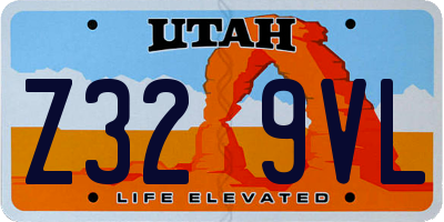 UT license plate Z329VL