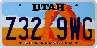 UT license plate Z329WG
