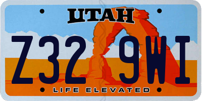 UT license plate Z329WI