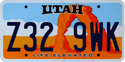 UT license plate Z329WK