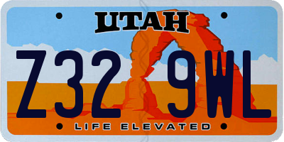 UT license plate Z329WL