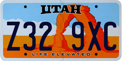 UT license plate Z329XC